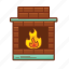 winter, bonfire, chimney, fire, hot, campfire 