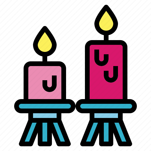 Candle, decoration, illumination, light icon - Download on Iconfinder