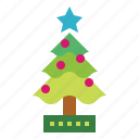 christmas, nature, pine, tree, yard