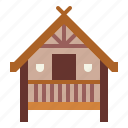 architecture, cabin, hut, wood