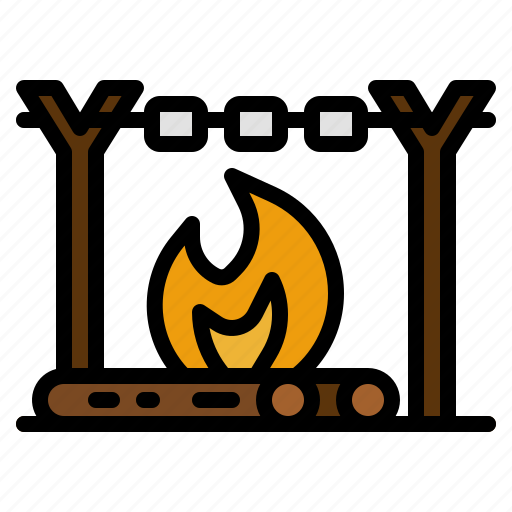 Campfire, firewood, wood, bonfire, flame icon - Download on Iconfinder