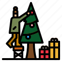 xmas, christmas, decoration, pine, tree