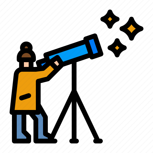Astronomer, observation, stargazing, telescope, star icon - Download on Iconfinder