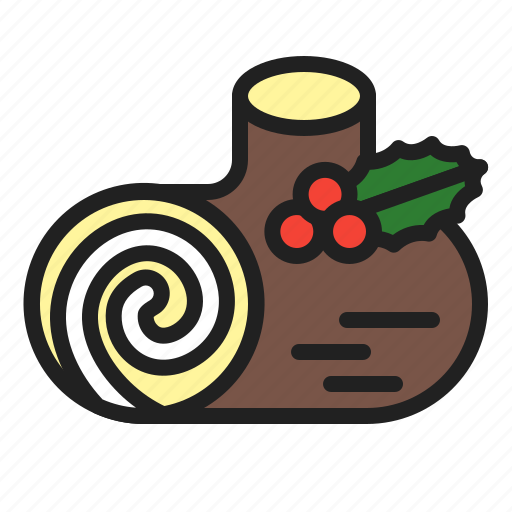 Baking, buchedenoel, cake, christmas, roll, sweets, winter icon - Download on Iconfinder