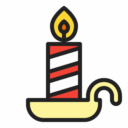 Candle, christmas, decoration, light, wax, winter icon - Download on Iconfinder
