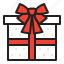 birthday, box, christmas, present, ribbon, winter 
