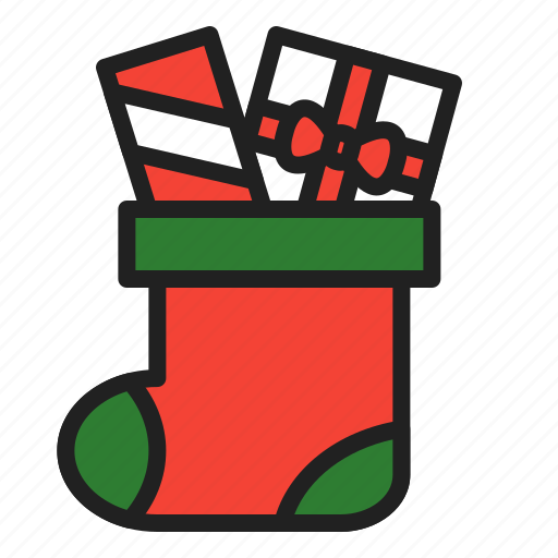 Christmas, gift, present, socks, winter icon - Download on Iconfinder