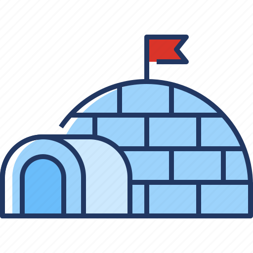 Snow, cold, winter, ice, igloo, pole, house icon - Download on Iconfinder