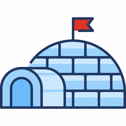 Snow, cold, winter, ice, igloo, pole, house icon - Download on Iconfinder