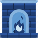 winter, chimney, warm, fire, fireplace, flame, christmas