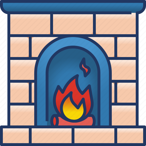 Fire, christmas, flame, warm, fireplace, winter, chimney icon - Download on Iconfinder