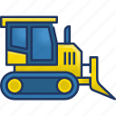 ice, bulldozer, vehicle, winter, snow, construction, snow bulldozer
