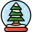 christmas, gift, snowglobe, tree, winter 