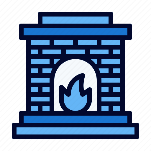 Fireplace, firewood, warm, winter icon - Download on Iconfinder