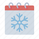 calendar, date, month, snow, snowflake, winter, christmas, xmas