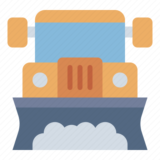 Snowplow, truck, vehicle, snow, winter, transportation icon - Download on Iconfinder