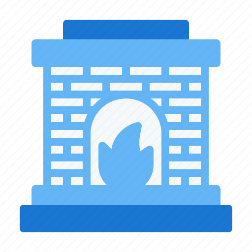 Fireplace, firewood, warm, winter icon - Download on Iconfinder