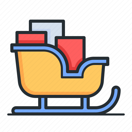 Sledge, gifts, winter, santa icon - Download on Iconfinder
