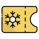 ticket, winter, snow, cold, snowflake, weather, ice
