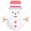 snowman, winter, christmas, snow, cold, decoration, season 