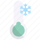 thermometer, winter, cold, snowflake, temperature, weather