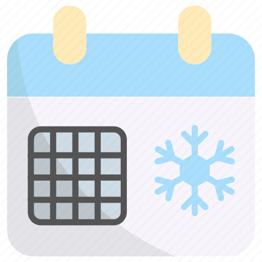 Calendar, winter, christmas, snow, cold, xmas, schedule icon - Download on Iconfinder