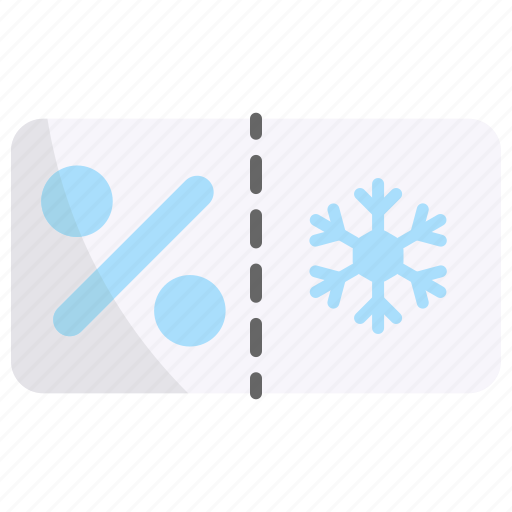 Coupon, winter, snow, cold, holiday, snowflake, vacation icon - Download on Iconfinder