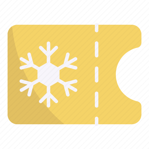 Ticket, winter, snow, cold, snowflake, weather, ice icon - Download on Iconfinder