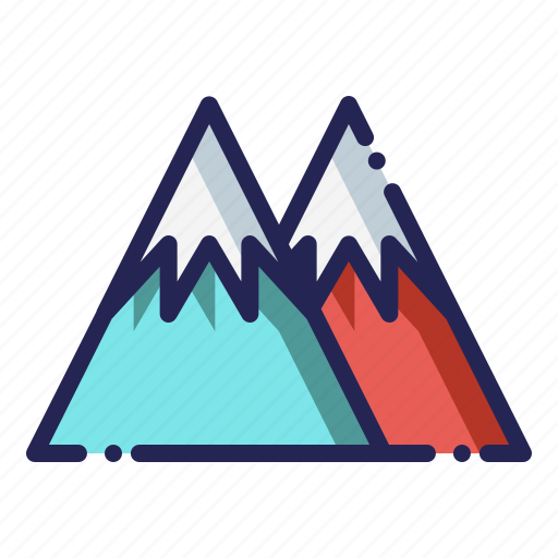 Hill, landscape, mountains, snow icon - Download on Iconfinder