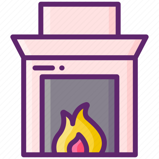 Fireplace, fire, warm, burning icon - Download on Iconfinder