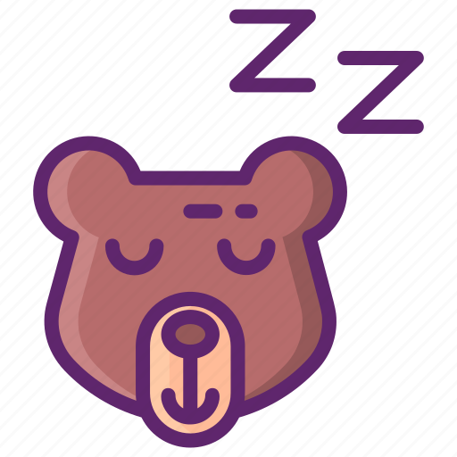 Winter, hibernation, sleep, bear icon - Download on Iconfinder