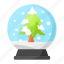 gift, snowball, holiday, winter, christmas, decoration, spherical 