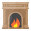 fireplace, home, house, interior, room, living, fire 