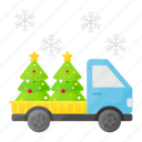christmas tree, decoration, pine tree, transportation, pickup truck, christmas