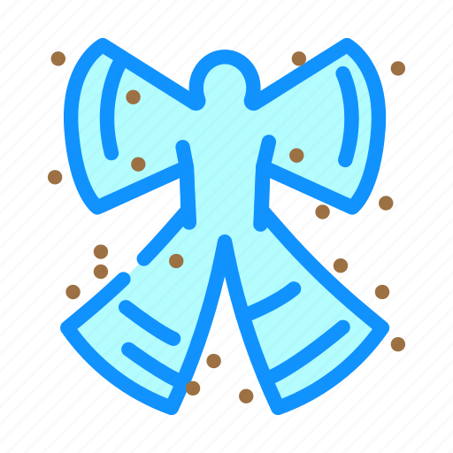 Snow, angel, winter, season, blue, cold icon - Download on Iconfinder