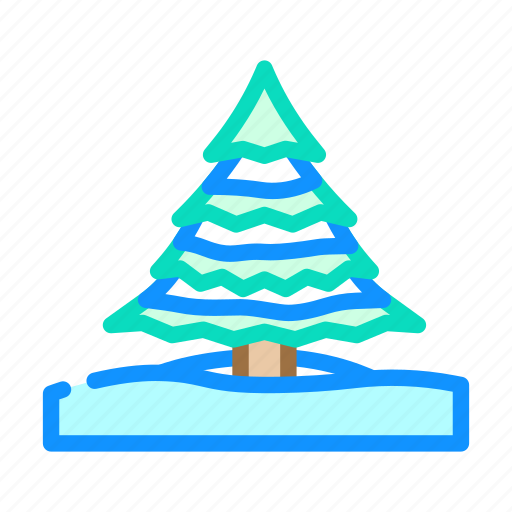 Snow, covered, tree, winter, season, blue icon - Download on Iconfinder