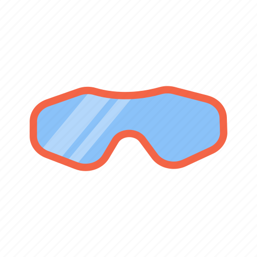 Goggles, flat, icon, winter, sport, ski, element icon - Download on Iconfinder