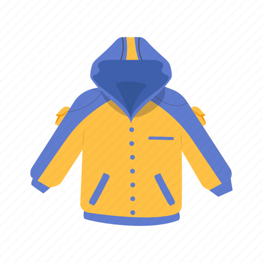 Clothes, flat, icon, warm, ski, jacket, coat icon - Download on Iconfinder