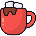 hot chocolate, hot drink, mug, marshmallows, cocoa, hot beverage