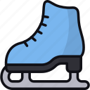 ice skating shoe, ice sport, winter sport, ice skate, boot, footwear, outdoor