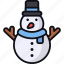 snowman, snow, winter holiday, winter season, decor, snowy 