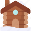 cabin, cottage, wooden house, lodge, home, winter, shelter 
