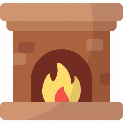 Fireplace, combustion, warming, living room, chimney, home, flame icon - Download on Iconfinder