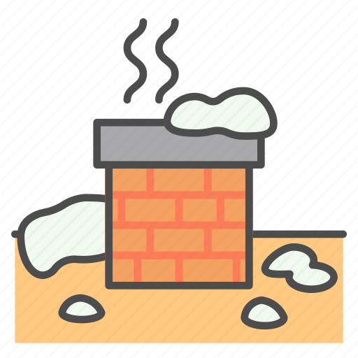 Winter, chimney, house, roof, snow, fire, warm icon - Download on Iconfinder