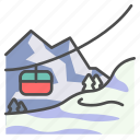 winter, gondola, ski, sport, transport, mountain, skylift