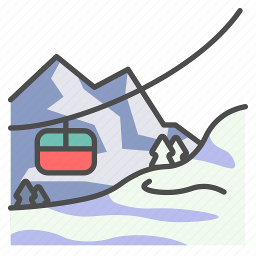 Winter, gondola, ski, sport, transport, mountain, skylift icon - Download on Iconfinder