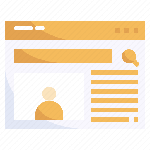 User, profile, information, browser, wireframe, layout icon - Download on Iconfinder