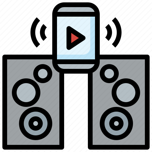 Mobile, music, phone, speaker icon - Download on Iconfinder