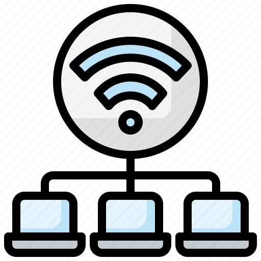 Communication, computer, connection, laptop, transfer, wifi icon - Download on Iconfinder