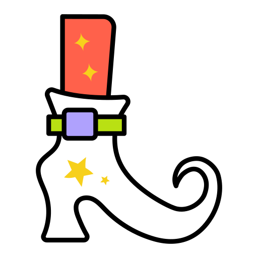 Which shoe, witch boot, witch leg, scary boot, wizard boot icon - Download on Iconfinder
